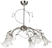 Φωτιστικό οροφής ''MELISSA'' chrome-νίκελ 5φωτο Ε14 100-03518