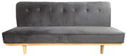 Καναπές Κρεβάτι Τριθέσιος ArteLibre CELESTE Γκρι Ύφασμα 193x85x88cm