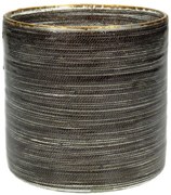 Κηροπήγιο ArteLibre Κορδόνι Καφέ Γυαλί 10x10x11cm