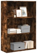 vidaXL Βιβλιοθήκη Καπνιστή Δρυς 80x30x114 εκ. από Επεξεργασμένο Ξύλο