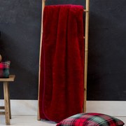 Κουβέρτα Βελουτέ Μονή (160x220) Nima Coperta Red