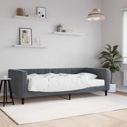 vidaXL Κρεβάτι ημέρας με στρώμα σκούρο γκρι 90x190 cm Βελούδο