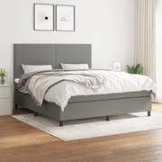 ΚΡΕΒΑΤΙ BOXSPRING ΜΕ ΣΤΡΩΜΑ ΣΚΟΥΡΟ ΓΚΡΙ 160X200 ΕΚ ΥΦΑΣΜΑΤΙΝΟ 3141626