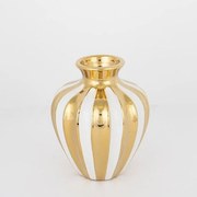 Βάζο Κεραμικό 752-20106 16.5x26cm White-Gold Estheti Home Ceramic