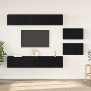vidaXL Σετ επίπλου τηλεόρασης 6 pcs Μαύρη Οξυά 80 x 30 x 30.5 εκ Small
