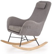 Bot Κουνιστή Πολυθρόνα Υφασμάτινη Γκρι 75x106x101