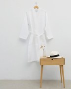 3D Πικέ Cotton Waffle Unisex Μπουρνούζι Fitz 280gsm Large Άσπρο