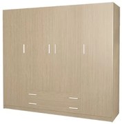 Intrahome Ντουλάπα τετράφυλλη σε δρυς χρώμα 200x60x180 Intrahomesa-00652476