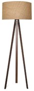 Φωτιστικό δαπέδου Rosling Megapap Mdf/ύφασμα Pvc χρώμα καρυδί/φυσικό 38x38x140εκ.