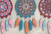 Intra απο ξύλο plywood 3mm-4mm πάχος 3D Dream Catchers Layered BNDLE Δίασταση 20x30 cm INTRAFABR-101454377
