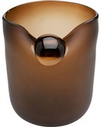 Βάζο Επιτραπέζιο Buckle Καφέ Γυαλί 17x17x21 εκ. - Καφέ