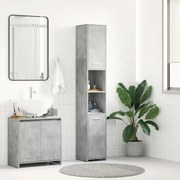 vidaXL Στήλη Μπάνιου Γκρι Σκυροδέματος 30x30x183,5 εκ. Επεξεργ. Ξύλο