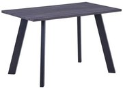 Τραπέζι Baxter ΕΜ820,2 120x70x75cm Grey Walnut-Black Melamine, Metal