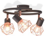 vidaXL Φωτιστικό Σποτ Ράγα με 3 Λαμπτήρες LED Filament 12 W