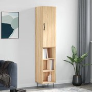 vidaXL Μπουφές Sonoma δρυς 34,5 x 34 x 180 εκ. από Επεξεργασμένο Ξύλο