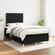 ΚΡΕΒΑΤΙ BOXSPRING ΜΕ ΣΤΡΩΜΑ ΜΑΥΡΟ 120X200 ΕΚ. ΥΦΑΣΜΑΤΙΝΟ 3142243