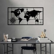 Διακοσμητικό Τοίχου (121x60) A-G World Map Metal 891TNL1413