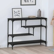 vidaXL Τραπέζι κονσόλας Μαύρη δρυς 100 x 30 x 75 εκ Επεξεργασμένο ξύλο