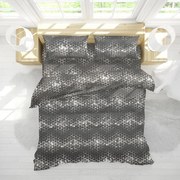 Πάπλωμα Κάρτερ (Σετ 2τμχ) Anthracite Viopros Ημίδιπλο 180x240cm 100% Βαμβάκι