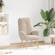 vidaXL Χαλαρωτική Καρέκλα Ανοιχτό Γκρι Σαπουνισμένη Ύφασμα