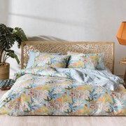 Κουβερλί Zuba 19 Ciel-Orange Kentia Υπέρδιπλo 230x250cm 100% Βαμβακοσατέν
