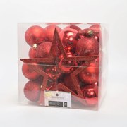 Χριστουγεννιάτικες Μπάλες (Σετ 35τμχ) A-S Red 184166