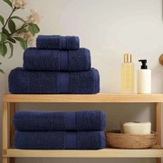 vidaXL Πετσέτες Προσώπου 2 pcs Ναυτικό μπλε Βαμβάκι
