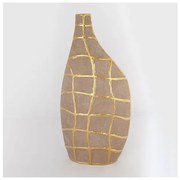 Βάζο Κεραμικό καφέ &amp; Χρυσό 21.5x11.5x45cm 752-20132 Estheti-752-20132-Χρυσό 752-20132