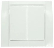 Διακόπτης διπλός λευκός Songrui - Wall switch