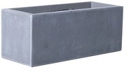 Γλάστρα Πήλινη Ορθογώνια B-6070-8 Moody M 60x30x30cm Grey Supergreens Πηλός