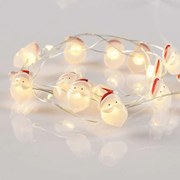 Χριστουγεννιάτικα Λαμπάκια Σειρά Santa 15 Mini Led X07151103 140+30cm 0,9W Με Μπαταρία White-Red Aca