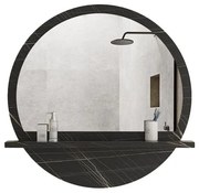 Καθρέπτης Lesley ανθρακί μαρμάρου 60x2x60εκ 60x2.2x60 εκ.
