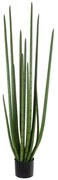 Τεχνητό Φυτό Σε Γλάστρα Sansevieria Cylindrica 20211 160cm Light Green Globostar Πολυαιθυλένιο