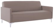 WOODWELL Ε948,34STYLE Καναπές Σαλονιού Καθιστικού, 3Θέσιος, Pu Cappuccino, K/D 164x71x72cm Ε948,34