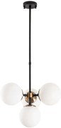 Φωτιστικό Οροφής Akkas 942FLG1162 43x43x47/89cm 4xE14 40W Black-Gold Opviq