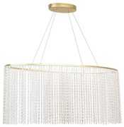 Φωτιστικό Κρεμαστό 900xH1415mm Led 38w 2350lm 3000K Χρυσαφί-Κρύσταλλα Viokef Sol 4306300