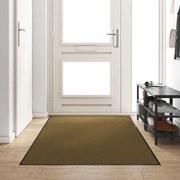 vidaXL Πλενόμενο Πατάκι Πόρτας Καφέ 120x250 εκ.