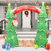 Φουσκωτό INFLATABLE 2 XMAS TREES ARCH 40 LED ΛΑΜΠ.ΑΝΤΑΠ.(12V) CW ΣΤΑΘΕΡΟ IP44 225*92*180cm 2m ΚΑΛ ACA X074024101