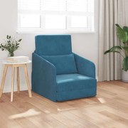 vidaXL Καναπές Κρεβάτι 2 σε 1 Μπλε 65x80x83 cm Βελούδιο
