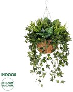 20623 GloboStar®  Artificial Garden VARIOUS HANGING PLANT 20623 Τεχνητό Κρεμαστό Διακοσμητικό Φυτό Φτέρης Π60 x Μ60 x Y70cm