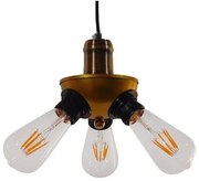 Κρεμαστό Φωτιστικό Οροφής Χρυσό Φ12 GloboStar COPPER 01076 01076 Χρυσό