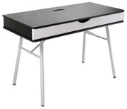 Γραφείο 115x55cm Μεταλλικό Λευκό/Melamine Wenge