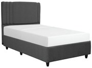 Intrahome Κρεβάτι με αποθηκευτικό χώρο Lineo Intrahome μπουκλέ σε ανθρακί απόχρωση 120x200εκ | SKU: INTRAPA-433111141