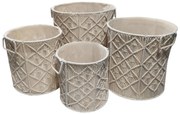 Καλάθι Σετ 4τμχ Macrame Natural 40,6x40,6εκ.-35,5x35,5εκ.-30,4x30,4εκ.-25,4x25,4εκ. Komvos Home 7012347-1