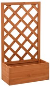 vidaXL Γλάστρα Κήπου με Καφασωτό Πορτοκαλί 50x25x90 εκ. Ξύλο Ελάτης