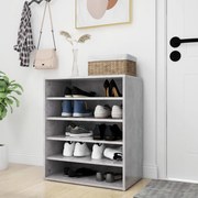 vidaXL Παπουτσοθήκη Γκρι Σκυρ. 60 x 35 x 70 εκ. από Μοριοσανίδα
