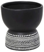 Διακοσμητικό Μπωλ Tribal CER2309 20,5x20,5x20cm Black-White Espiel Κεραμικό