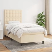 ΚΡΕΒΑΤΙ BOXSPRING ΜΕ ΣΤΡΩΜΑ ΚΡΕΜ 80 X 200 ΕΚ. ΥΦΑΣΜΑΤΙΝΟ 3142054