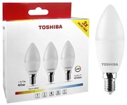 Λάμπα Led Σετ 3τμχ C37 4,7W E14 Θερμό Φως Toshiba 88-455