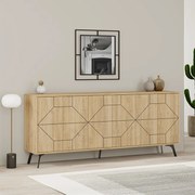 Μπουφές μελαμίνης Dune Megapap χρώμα φυσικό οξιάς 184x35x77,4εκ.-GP037-0068,3